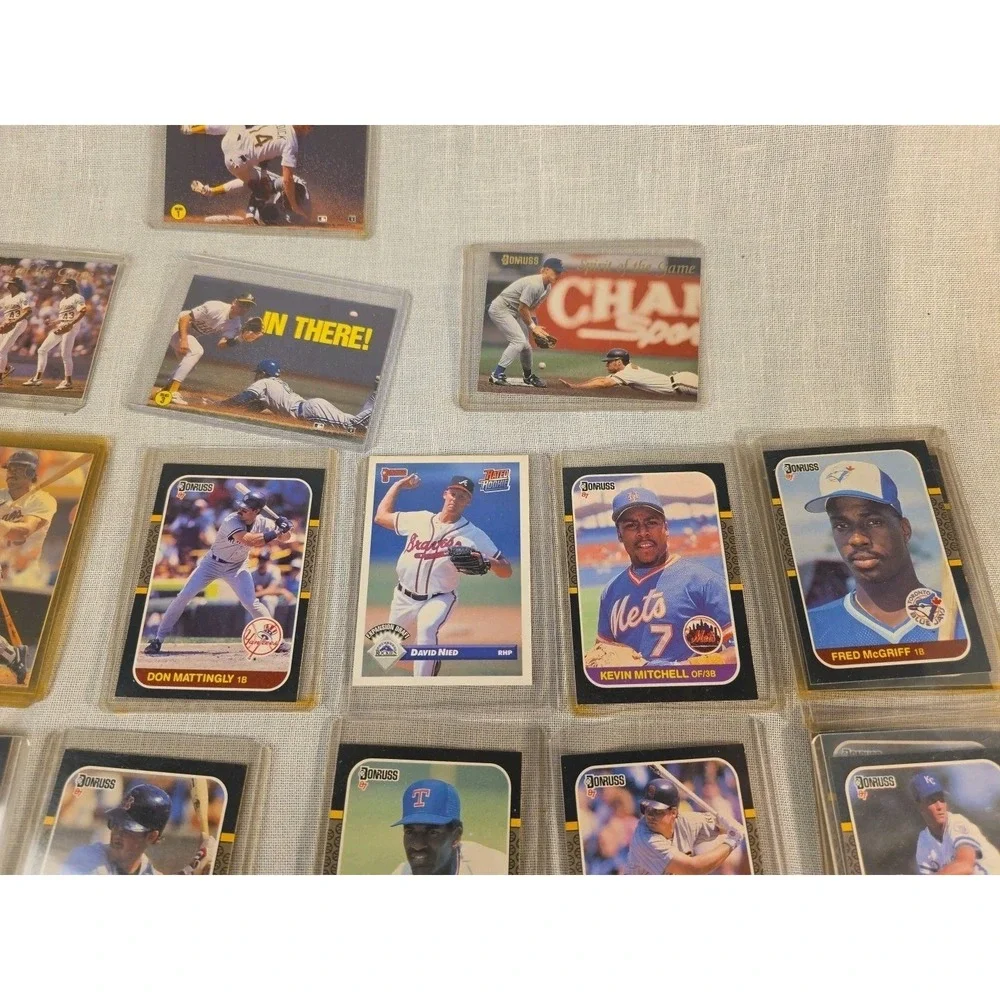 Donruss And Flair Baseball Cards In Penny Sleeve Top Loaders. Very Good...